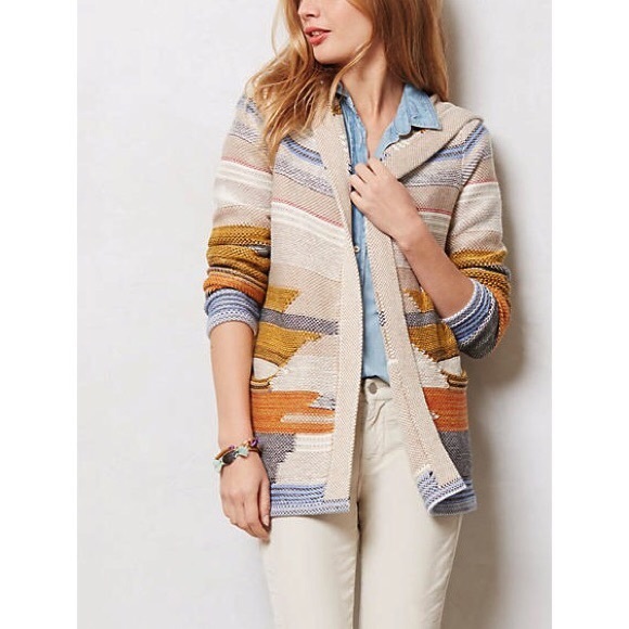 Anthropologie Sweaters - Sparrow Anthropologie Aztec Hooded Cardigan